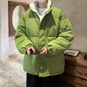 ！2023冬新款男士羊羔毛里面棉衣纯色保暖棉服外套MY100特P65图片