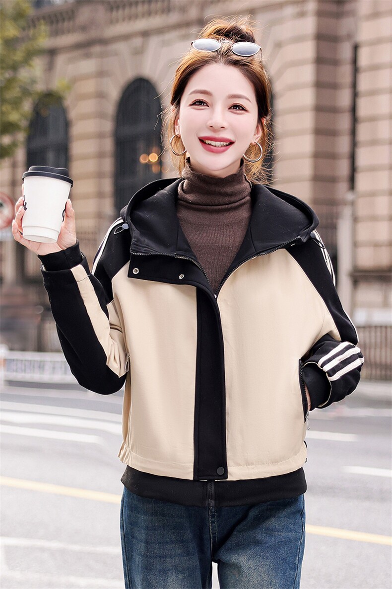 派克服女2024冬新款小个子短款洋气宽松休闲运动加绒加厚夹克外套,女装棉衣/棉服,韩蜜菓