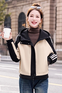派克服女2024冬新款小个子短款洋气宽松休闲运动加绒加厚夹克外套图片