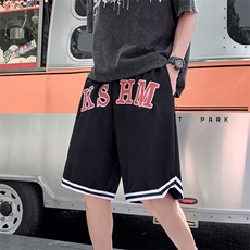 美式ins复古短裤男夏季薄款篮球运动裤潮牌高街五分裤K3367-P26，男装休闲裤，星座512-2