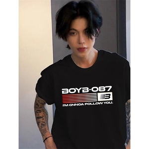 可设48小时发货 支持抖音得物来样二开230克重磅美式短袖t恤MT379图片