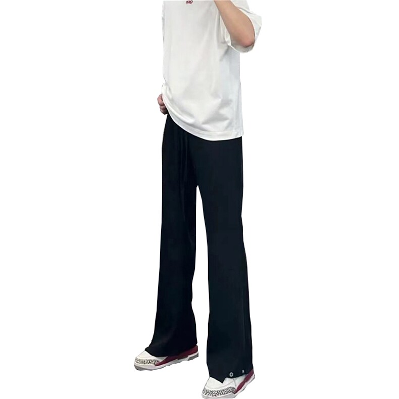 美式高街hiphop冰丝铆钉微喇休闲裤货号K2426P55,男装休闲裤,电商A063