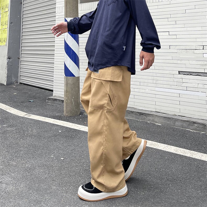 直筒休闲裤男夏季欧美高街潮牌ins工装裤宽松长裤子K0754-P40,男装休闲裤,星座308B-1
