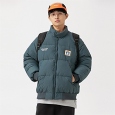2026冬季新款男日系潮牌纯色刺绣宽松休闲棉服加厚外套MY376-F146，男装棉衣，电商A101（原外27）