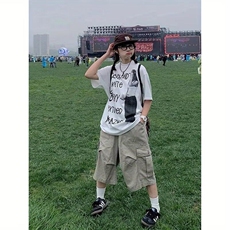 【有货】DYK8026-批55高质量美式大口袋阔腿七分裤男女夏季短裤，男装牛仔裤，星座603-2