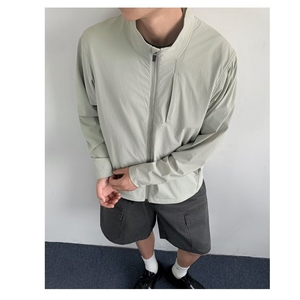 三防灰色冰丝防晒外套男夏季薄款户外运动防晒衣美式速干立领夹克图片