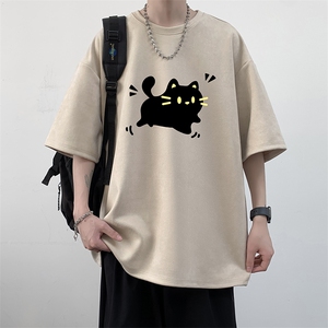 麂皮绒短袖t恤男大码半袖男 JD82440-P25图片