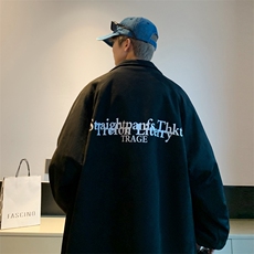 美式夹克衫潮男外套金属LOGO麂皮棒球服休闲冲锋衣6010-P60-控108，男装夹克，星座207