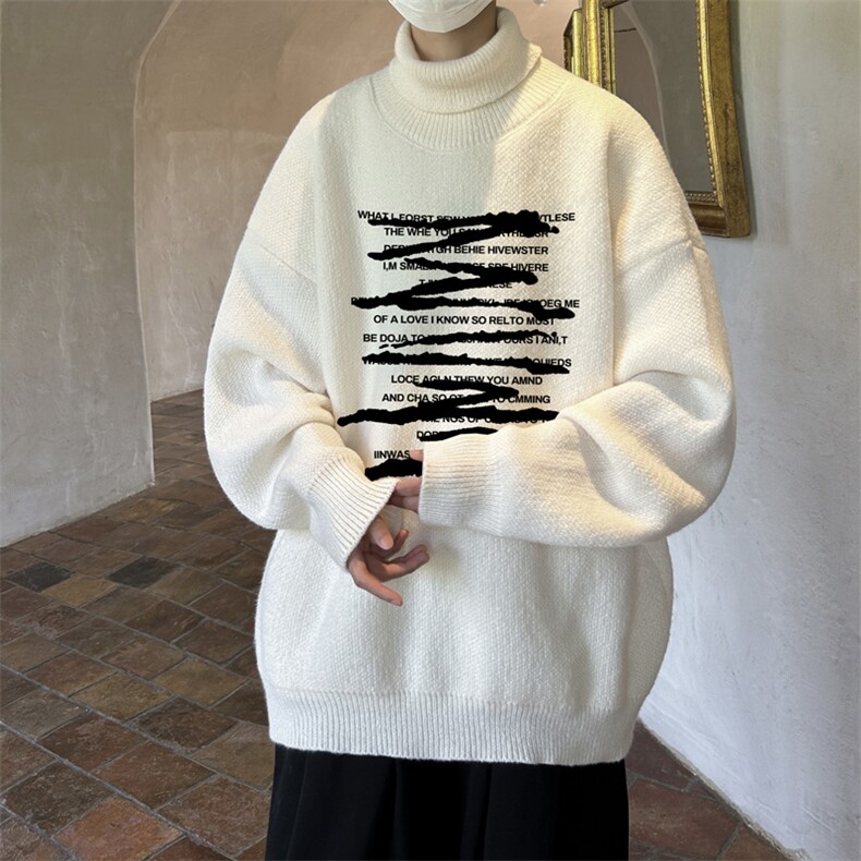 高质量！秋冬季高领毛衣加绒加厚翻领针织衫男毛衣FL523-特P38,男装针织衫/毛衣,电商B371