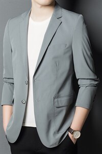 2023秋冬季新款中年西装领夹克爸爸商务男装纯色西服ASD2653-P180,男装西服,电商B212（原钱塘6029）
