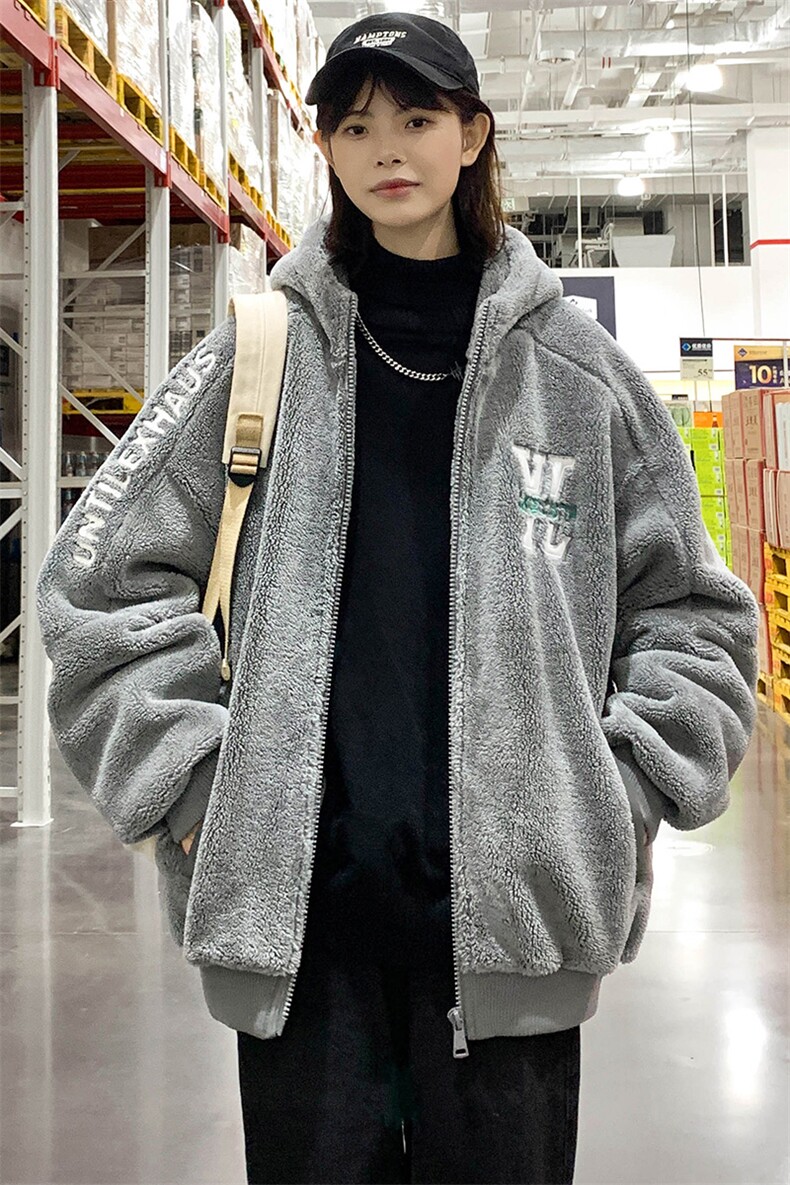 2023冬上新加绒加厚宽松棉衣羊羔绒连帽外套男女990-P110控价158,男装棉衣,电商A441-1