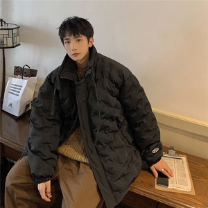 1定制面料棉衣男港风半高领棉服男外套男8707P125控168图片