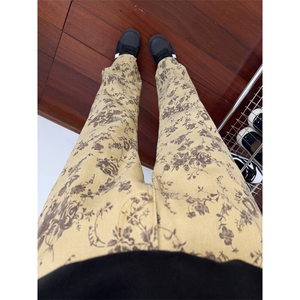 B221美式ins高街宽松直筒印花牛仔裤LK25458-特P45控78图片