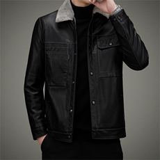 AW2208钱塘2020-3秋冬季厚款中年男士商务休闲羽绒夹克外套P205，男装皮衣，钱塘207-3