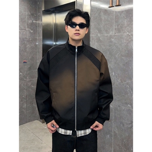 图 改夹克 潮牌美式解构立领棒球服夹克男春秋外套特P48图片