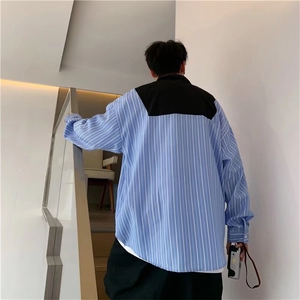 长袖衬衫春款男港风潮流C739P38图片