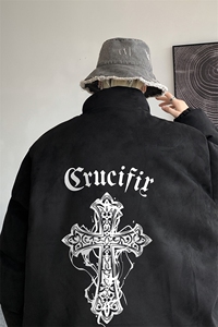 麂皮绒棉衣男大码立领棉袄子男羽绒棉服JM87268-P110图片