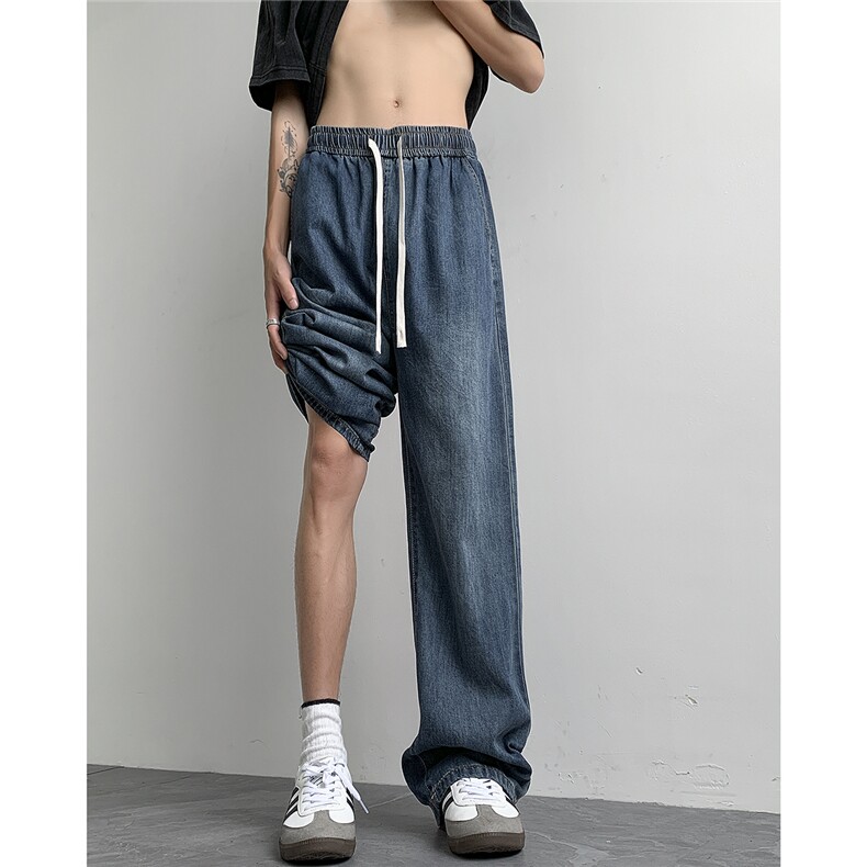 D258L828特P45控78莱赛尔冰丝牛仔裤男直筒，男装牛仔裤，电商D258