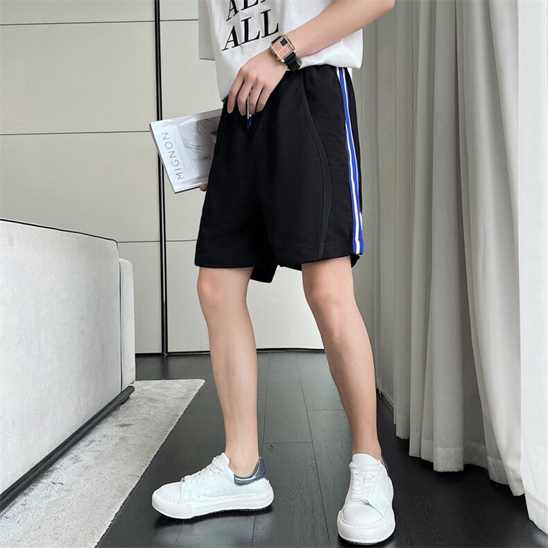 休闲裤男五分裤夏季短裤韩版休闲沙滩裤大裤衩潮牌宽松卫裤中裤图片