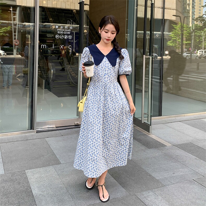 【新款有现货】小众碎花连衣裙82366-P105-K145,女装连衣裙,辉之琳