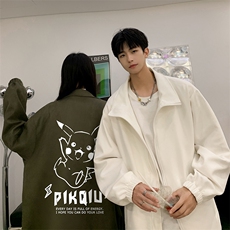 麂皮绒夹克男大码立领褂子外套JK85078-P68加绒款-P78，男装夹克，电商A040