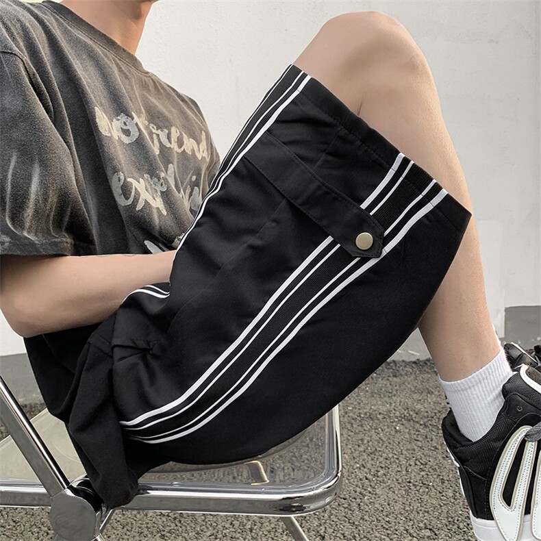 夏装休闲短裤男潮牌ins宽松休闲中裤韩版五分裤DK06507-P30,男装休闲裤,星座308B-2
