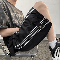 夏装休闲短裤男潮牌ins宽松休闲中裤韩版五分裤DK06507-P30，男装休闲裤，星座308B-2