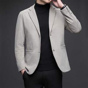秋季新款西装男西服简约外套西服商务休闲小西装单西图片