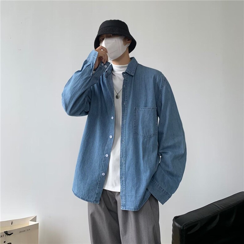 条纹衬衫男夏秋2025新款高级感潮牌长袖衬衣痞帅潮流宽松休闲外套,男装衬衫,星座601-1