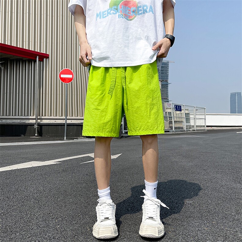 8XL-M特大码短裤男多巴胺冰丝裤户外速干五分裤工装裤DK1524P25,男装休闲裤,电商D206-1