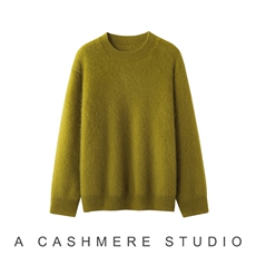 2026年秋季圆领长袖套头时尚百搭通勤简约，女装羊绒衫，致织羊绒