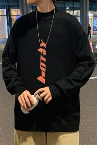 M18006-P45 加绒款-P65半高领毛衣男士大码针织衫男毛线衣男图片