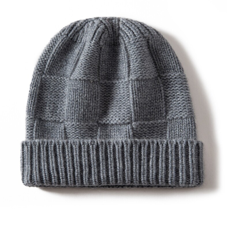 时尚百搭黑色羊绒针织帽温暖舒适简约大方,饰品帽子,朴石羊绒