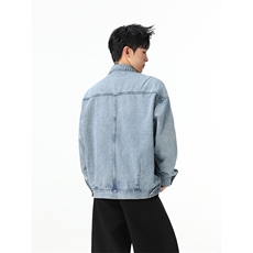 水洗牛仔外套男款春美式痞帅上衣服宽松休闲工装夹克JK1326-P78，男装工装外套，星座1103-3