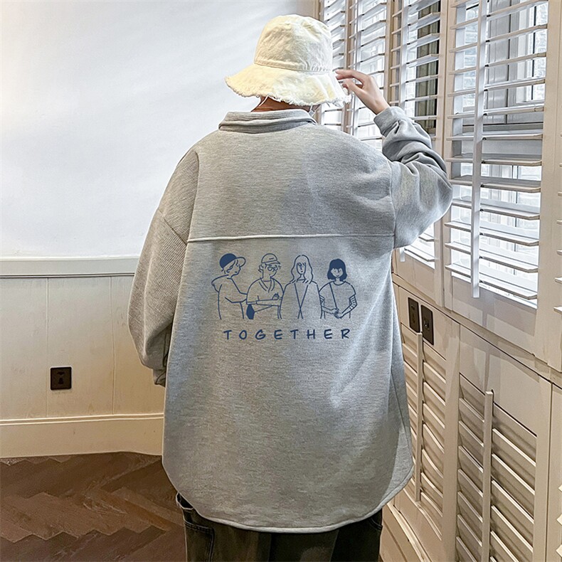 控58加厚加绒衬衫男大码长袖衬衣男外套HC79191-P38加绒款-P48,男装衬衫,电商A040