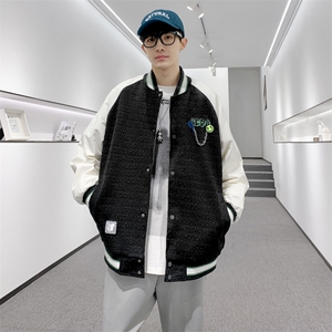 秋装新款宽松夹克棒球服男女同款中性风情侣款刺绣外套 8013-P95图片