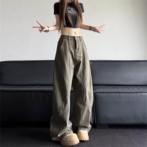 弯刀工装休闲裤男女韩版潮流帅气百搭2025夏季ins长裤K6155-P55图片