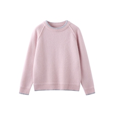 秋冬男女通用七针肩外缝合拼色领，童装儿童羊绒衫，旭泰羊绒