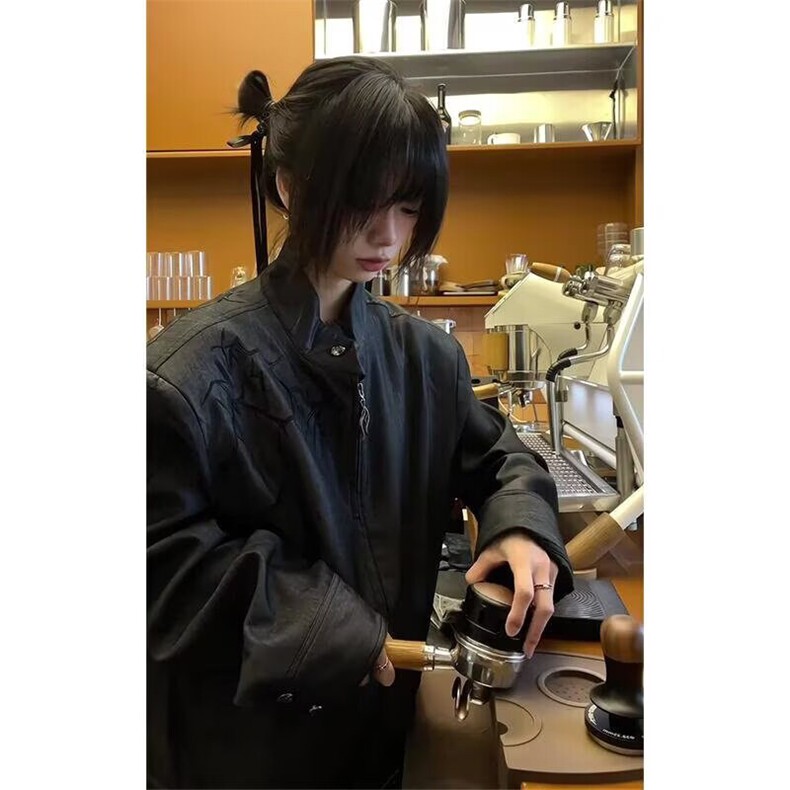 荆棘夹克外套立领机车皮衣棒球服 JK961 特P80图片
