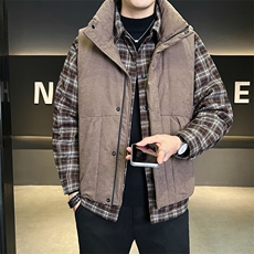 新标90绒男士真两件羽绒服马甲可拆卸外套(两件装)5063-P335，男装羽绒服，电商B338