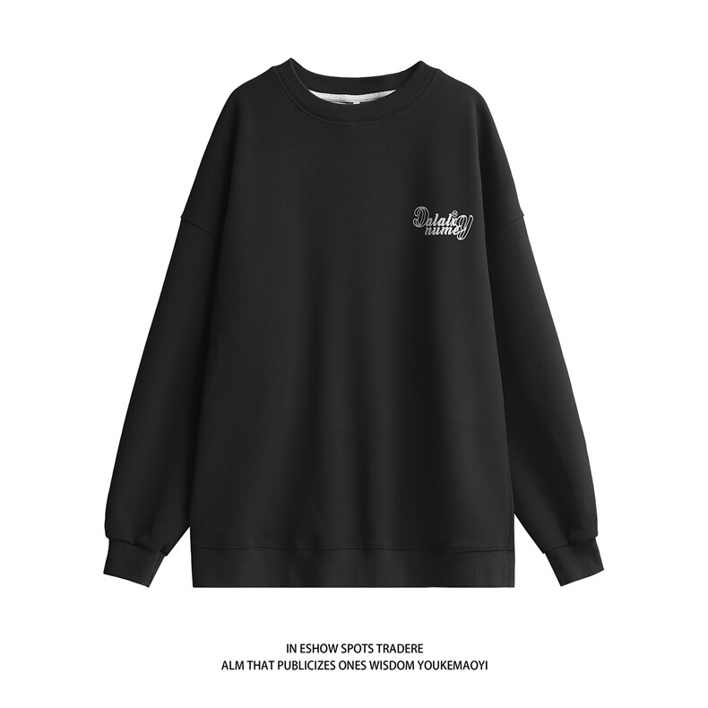 白底平铺400克2025秋装新款韩版圆领宽松男女情侣装卫衣S226-P48，男装卫衣，电商A233-2