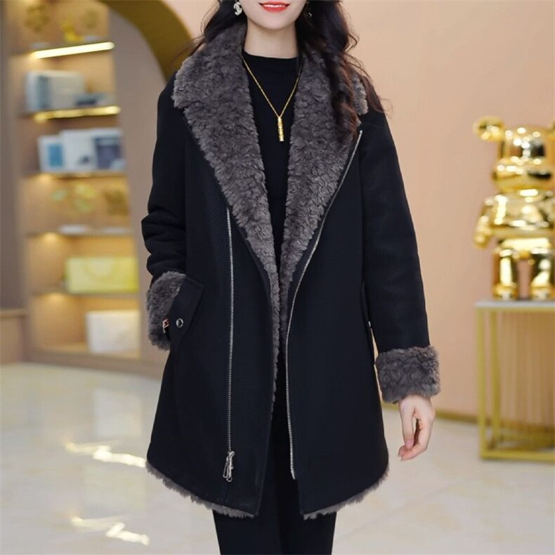 （现货）新款洋气显瘦加厚保暖外穿托卡毛时尚气质皮毛一体外套女，女装皮草，韩蔻秀