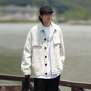 JK6088/P55秋装City boy新款小香风夹克男宽松学生大码外套上衣男图片