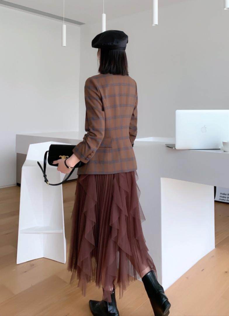 格子外套，其它，芝茗丽尔