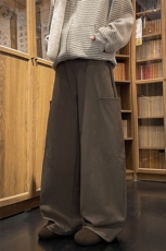 韩版时髦高街阔腿裤松弛工装风秋冬加绒复古休闲裤K883P60控98，男装工装外套，电商A102B