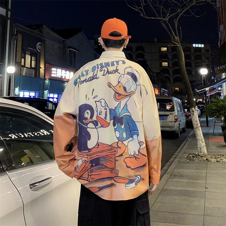长袖衬衫春款男港风潮流S25P38,男装衬衫,星座1116-2