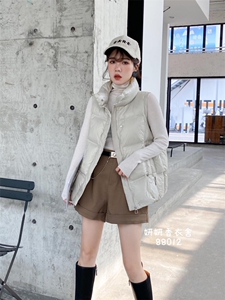 妍妍香衣舍88012立领抽绳马甲图片