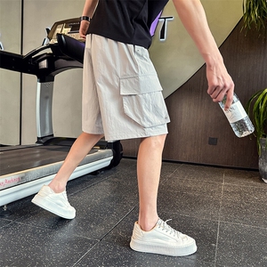 D5136-P45 夏季新款男士短裤男潮流宽松直筒立体口袋休闲速干短裤图片
