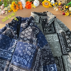 现货~新款500克加厚腰果花羊羔绒立领棉服情侣男女MY99-P120，男装棉衣，电商A021