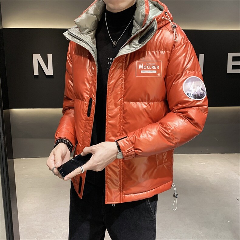 羽绒服男连帽 休闲帅气上衣轻薄保暖 印花外套男 B317/6616/P185图片